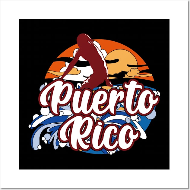 Puerto Rico surfing trip gift. Perfect present for mother dad father friend him or her Wall Art by SerenityByAlex